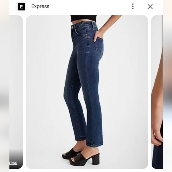 Express High Rise Cropped Flare - Picture 3 of 5